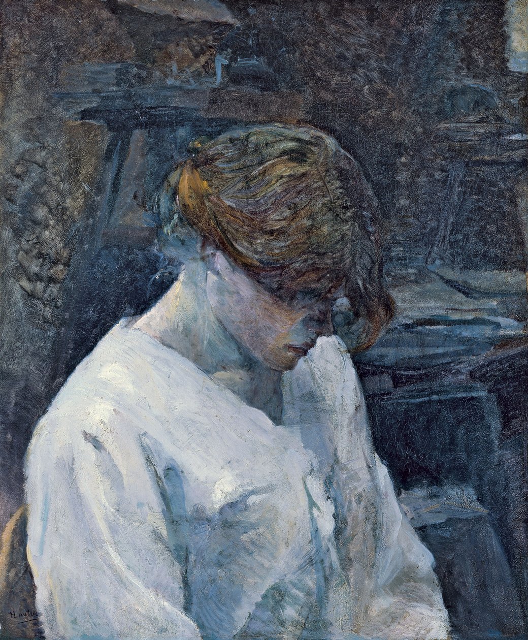 La Rousse con una blusa blanca, 1889 de Henri de Toulouse Lautrec