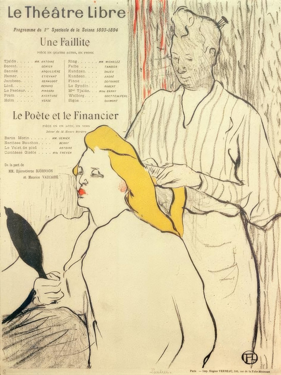 El peinado de Henri de Toulouse Lautrec