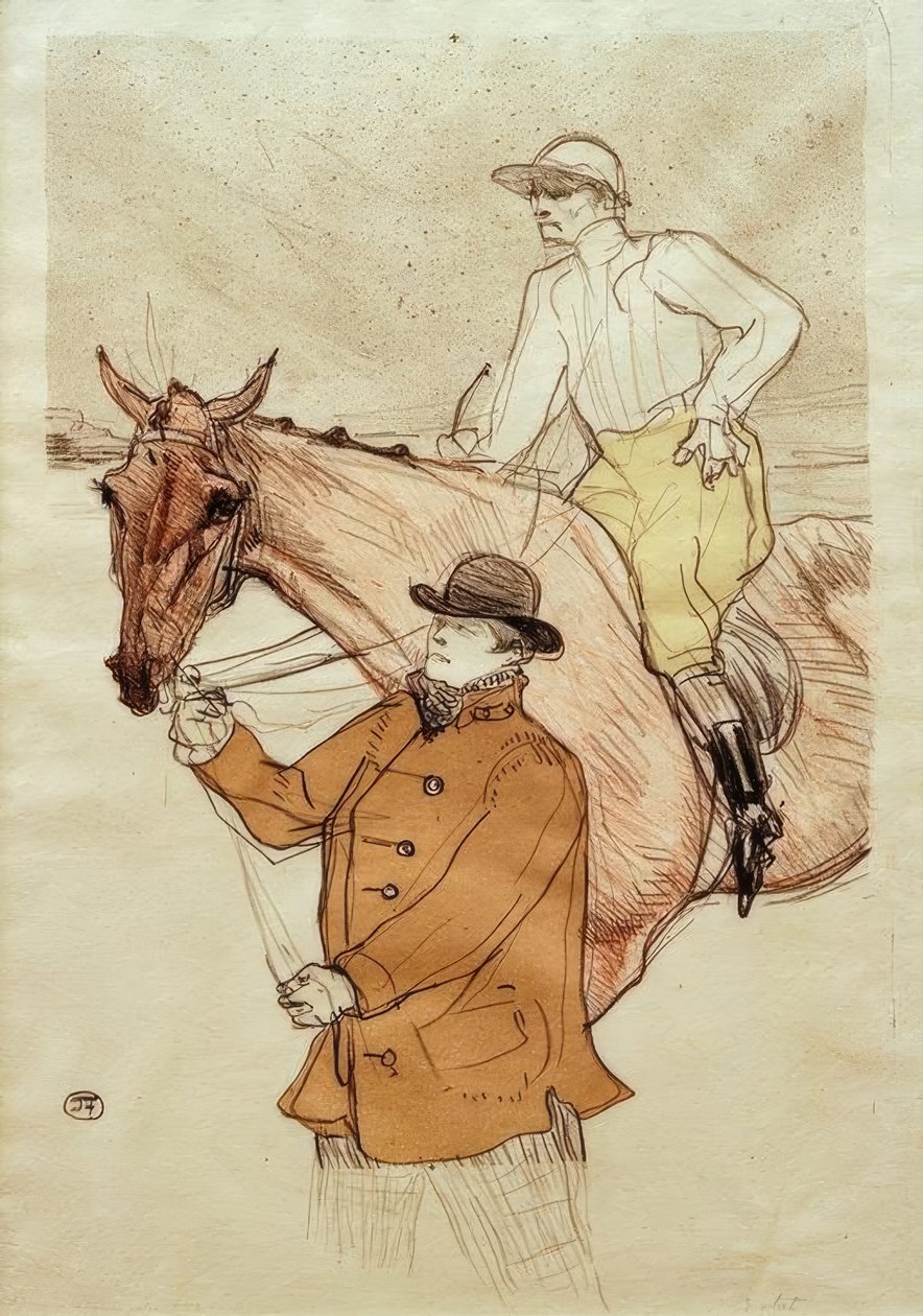El jockey dirigiéndose al poste de Henri de Toulouse Lautrec