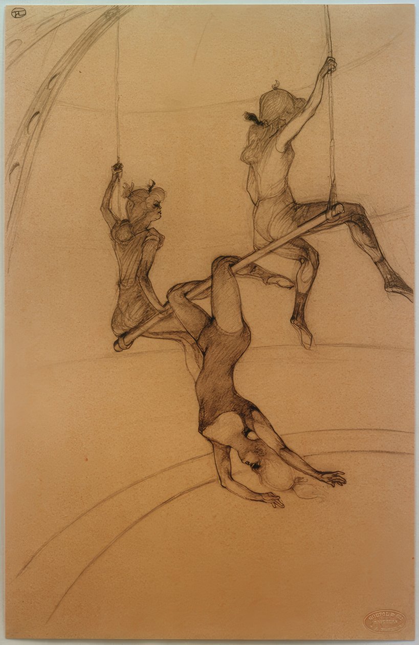 El trapecio volante de Henri de Toulouse Lautrec