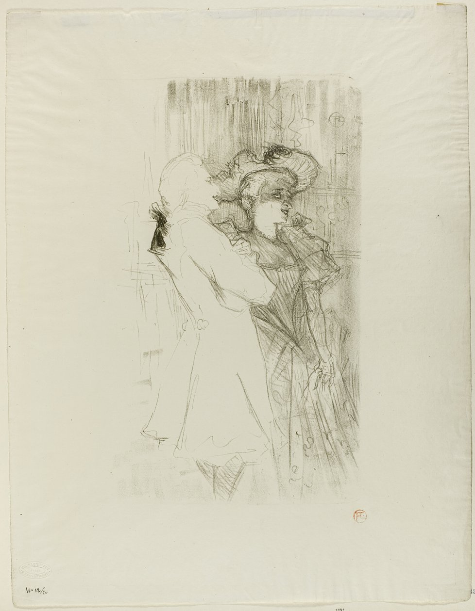 Lender y Auguez en La canción de Fortunio de Henri de Toulouse Lautrec
