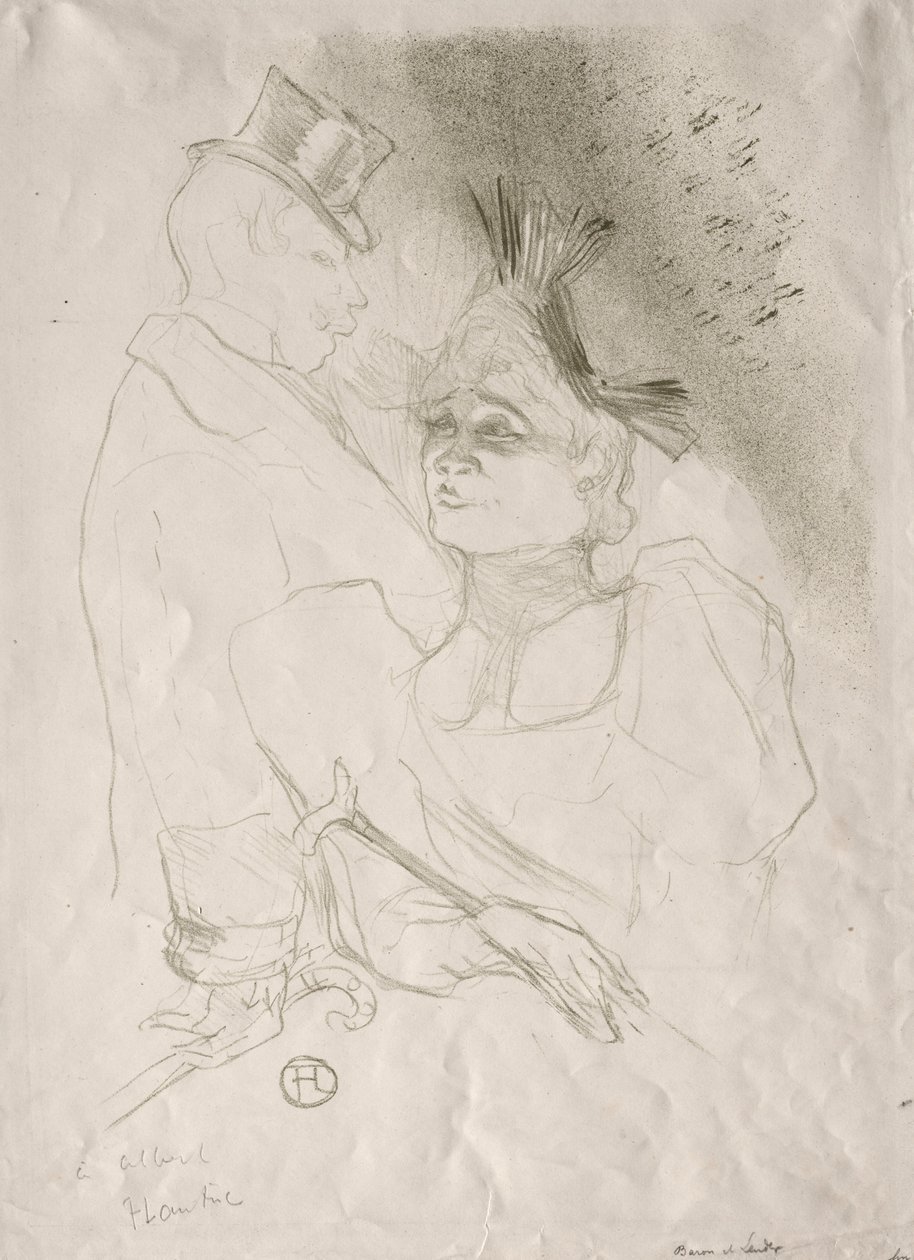 Prestamista y Barón, 1893 de Henri de Toulouse Lautrec