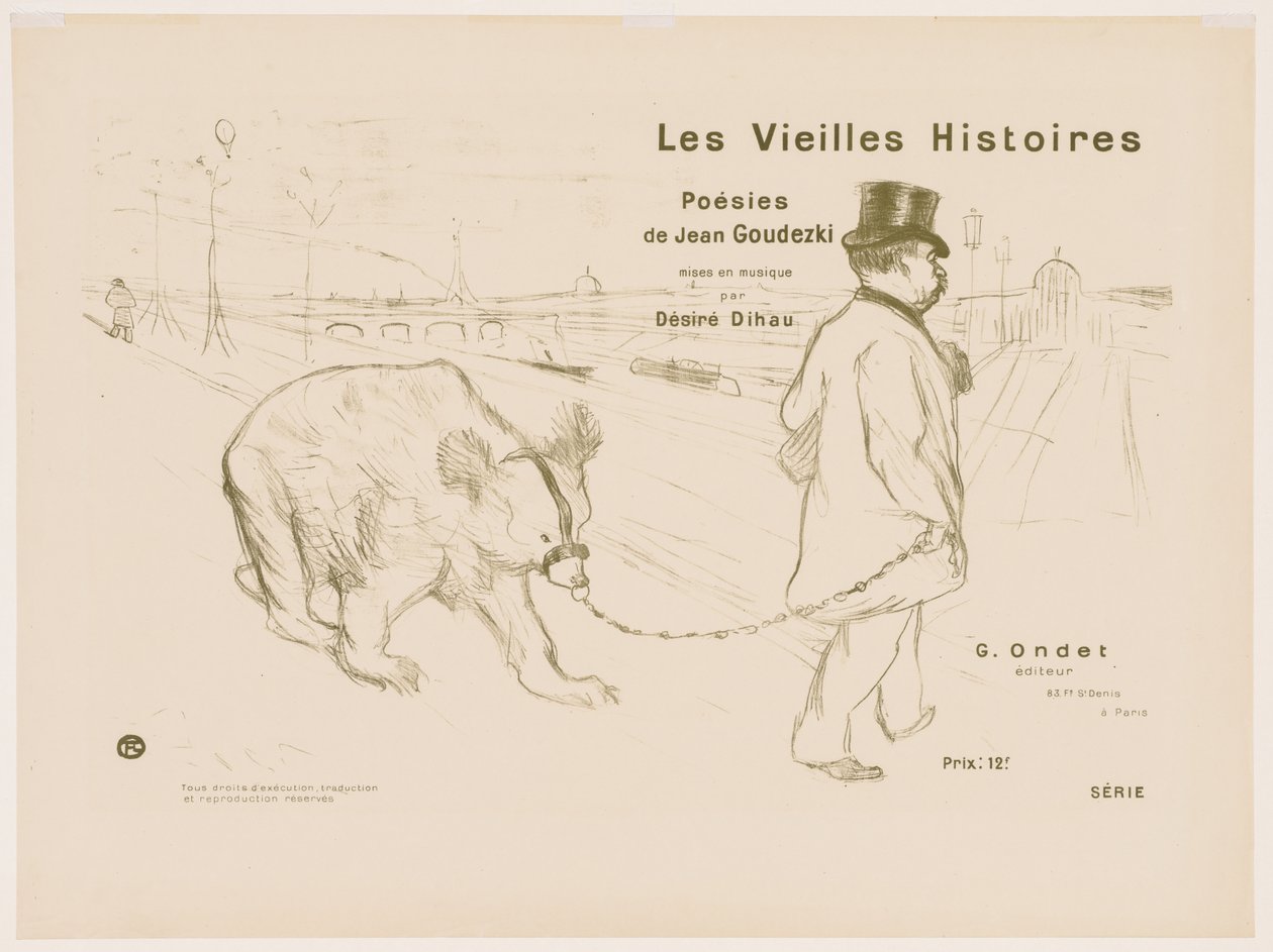 Las viejas historias: Cubierta - Frontispicio de Henri de Toulouse Lautrec