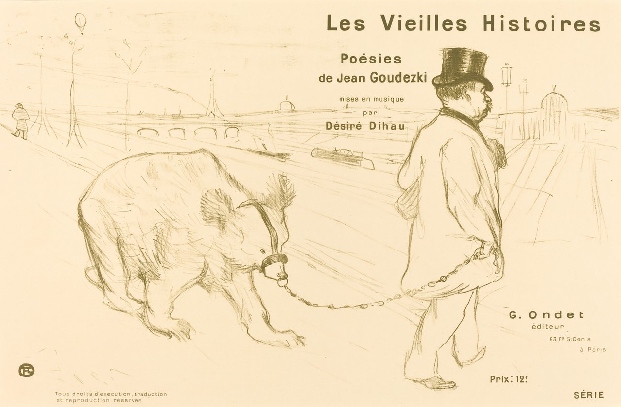 Las viejas historias (portada/frontispicio) de Henri de Toulouse Lautrec