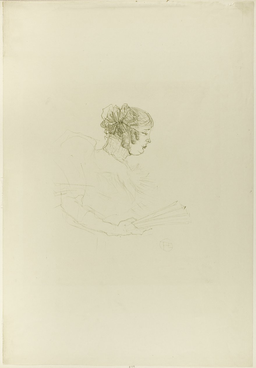 Luce Myrès, de perfil de Henri de Toulouse Lautrec