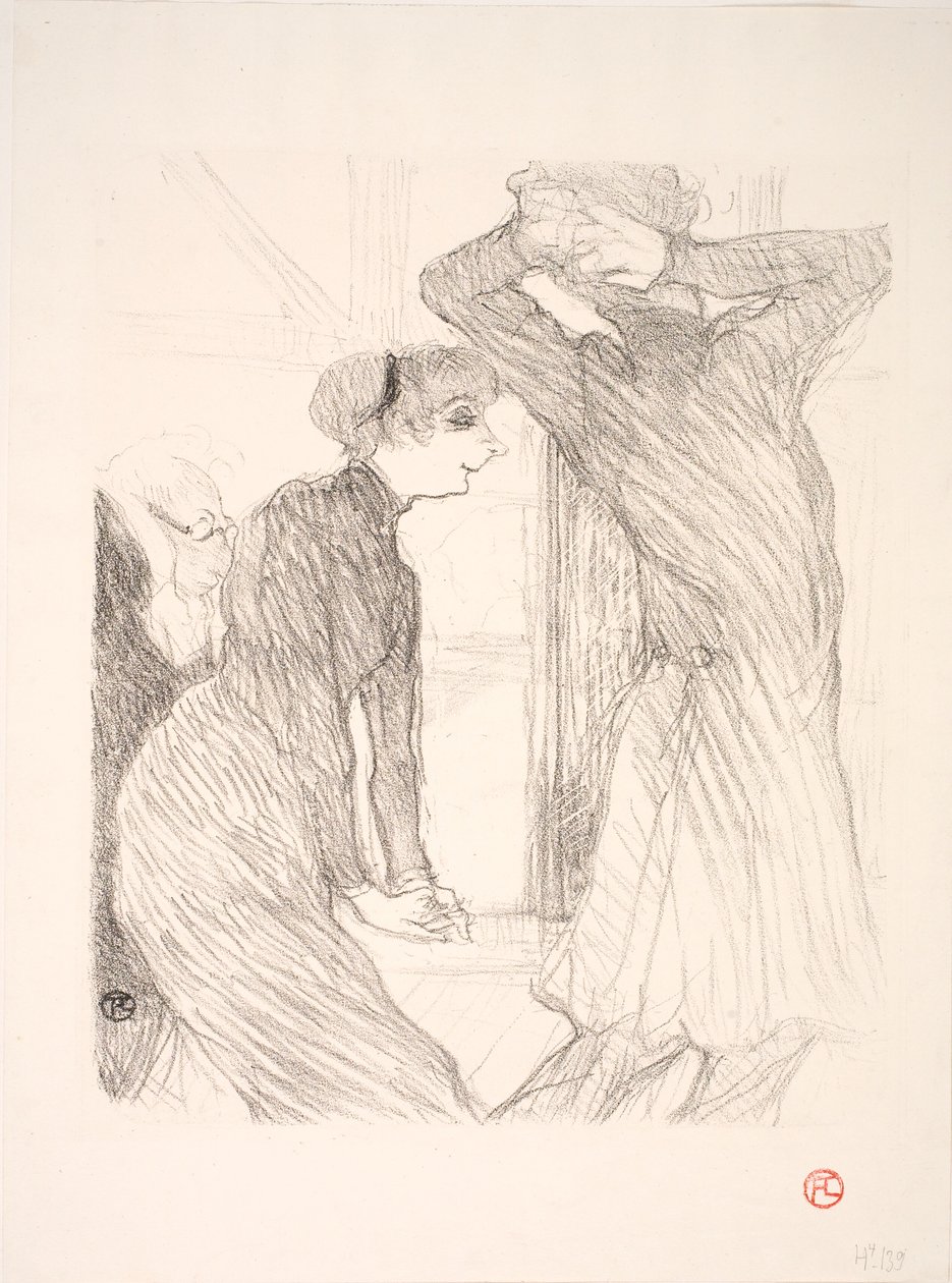 Lugné Poë y Berthe Bady en Au-dessus des Forces Humaines de Henri de Toulouse Lautrec