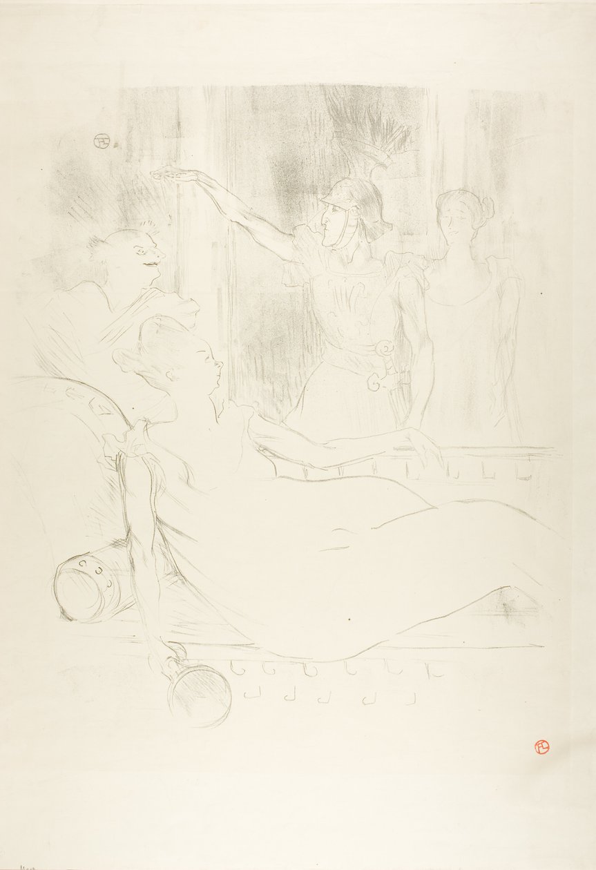 Madame Simon-Girard, Brasseur y Guy en La bella Helena de Henri de Toulouse Lautrec