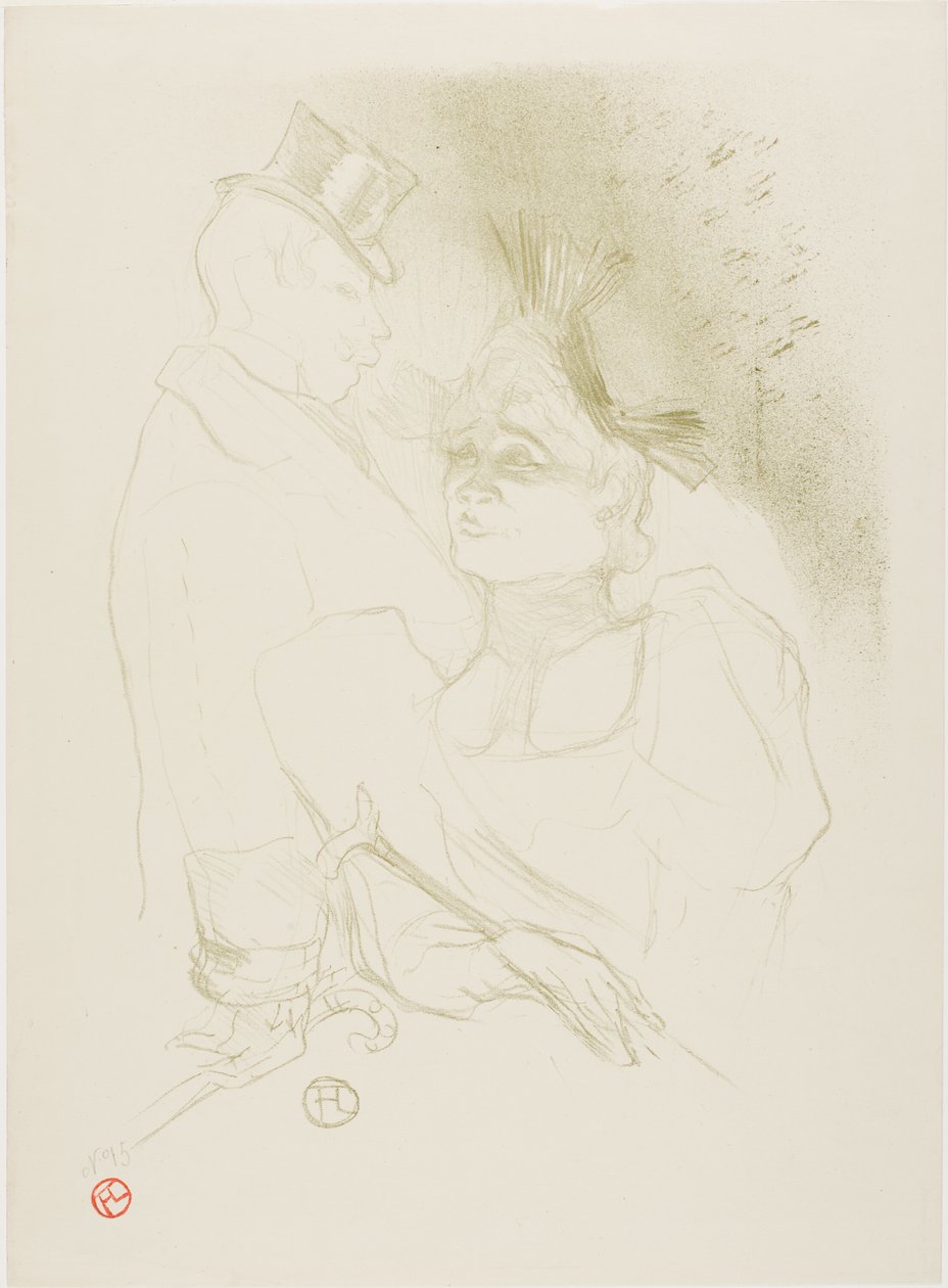 Mademoiselle Lender y el Barón de Henri de Toulouse Lautrec