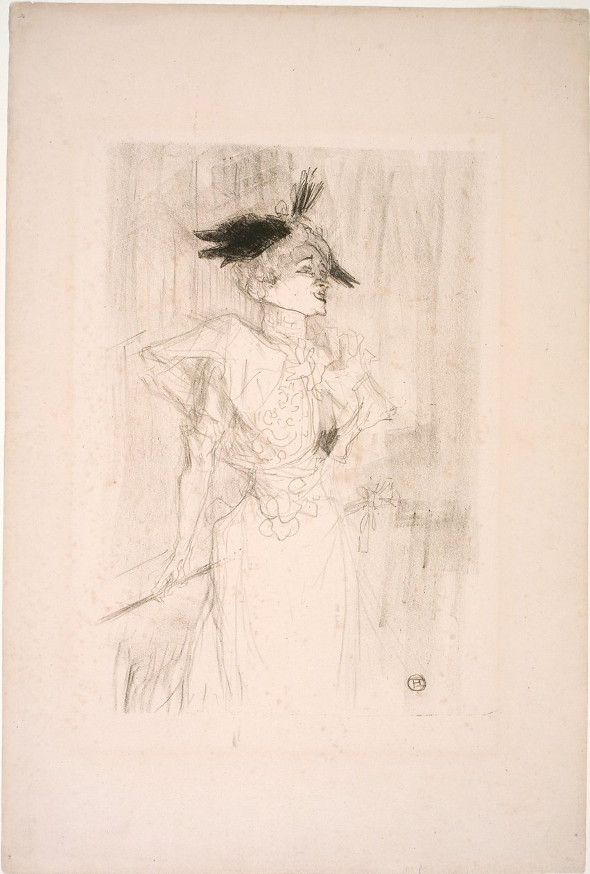 Mademoiselle Marcelle Lender, de pie de Henri de Toulouse Lautrec