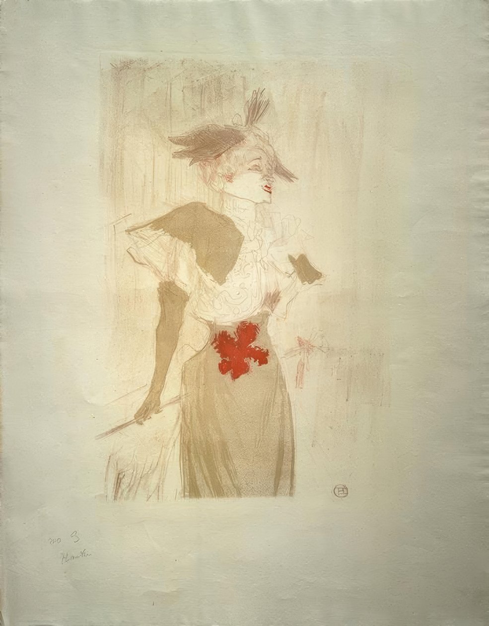 Señorita Marcelle Lender, de pie de Henri de Toulouse Lautrec