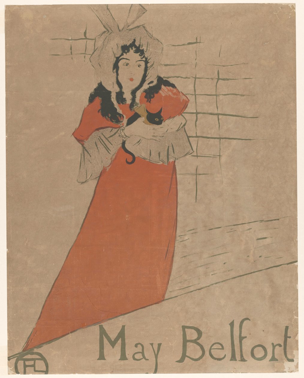 May Belfort con un gato en brazos
May Belfort (título en el objeto) de Henri de Toulouse Lautrec