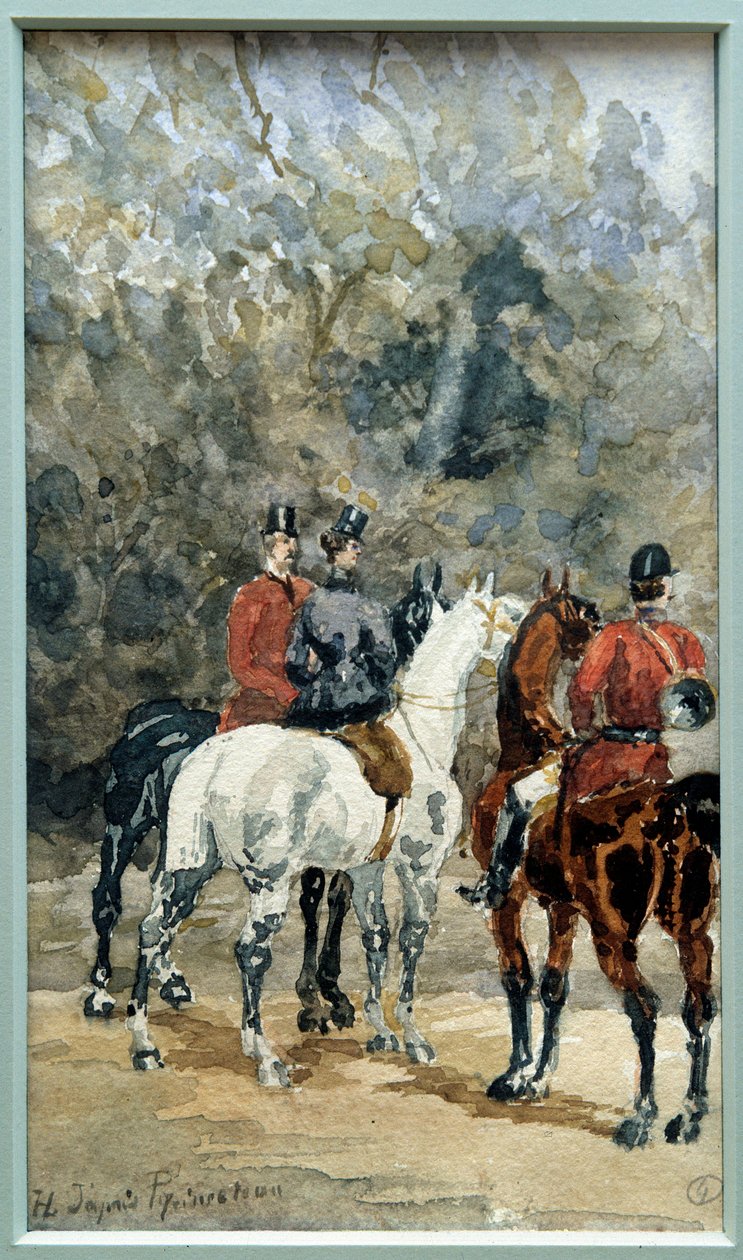 Encuentro de jinetes de caza de Henri de Toulouse Lautrec