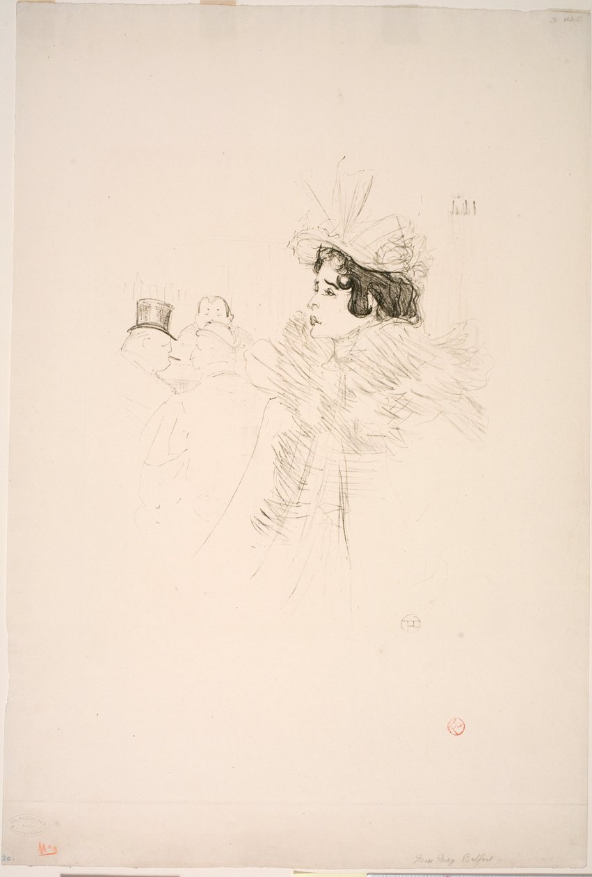 Miss May Belfort en el Irish American Bar, Rue Royale de Henri de Toulouse Lautrec
