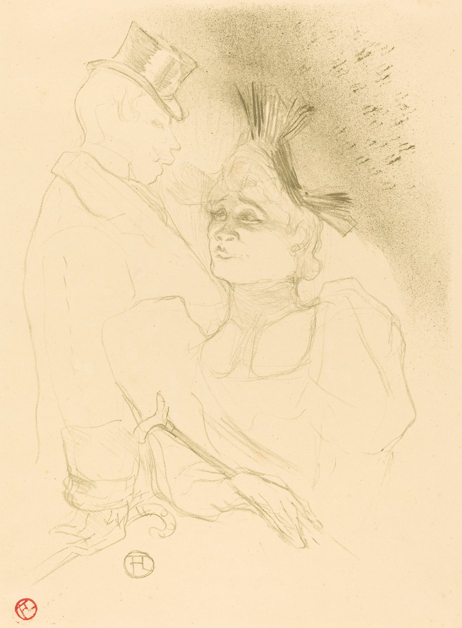 Mlle. Lender y Barón (Mlle. Lender et Baron) de Henri de Toulouse Lautrec