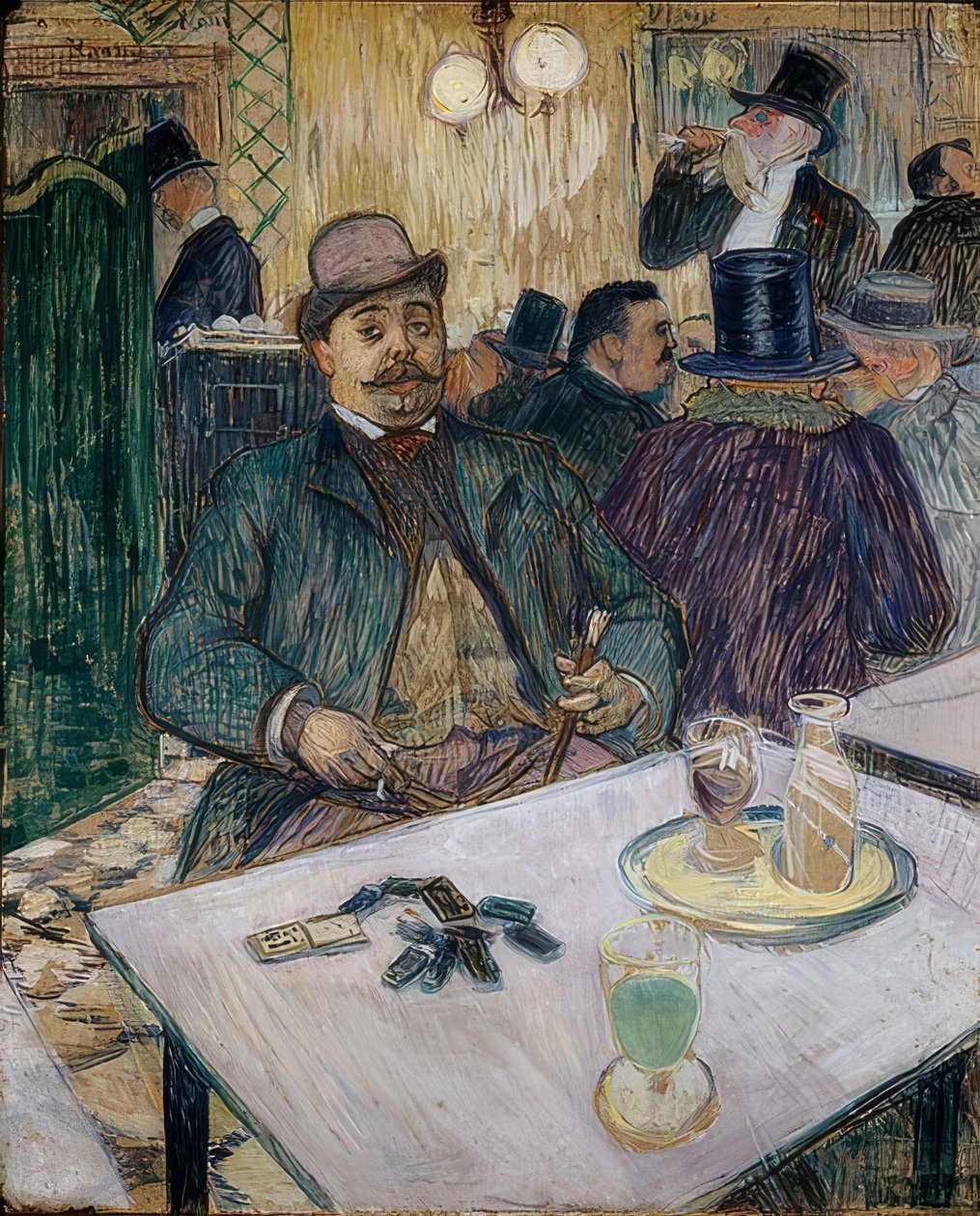 Monsieur Boileau en un café. 1893 de Henri de Toulouse Lautrec
