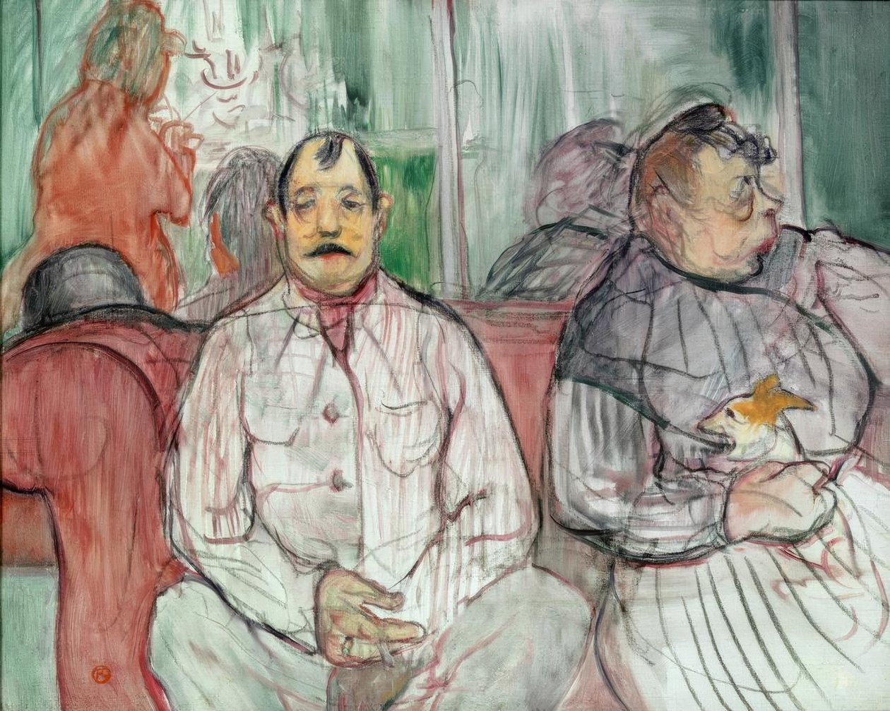 Señor, señora y el perro de Henri de Toulouse Lautrec