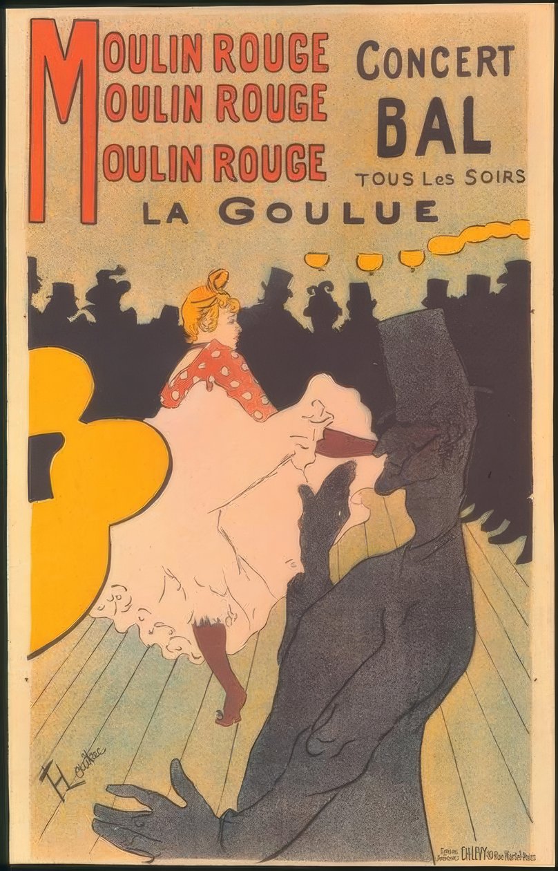 Moulin Rouge, La Goulue de Henri de Toulouse Lautrec
