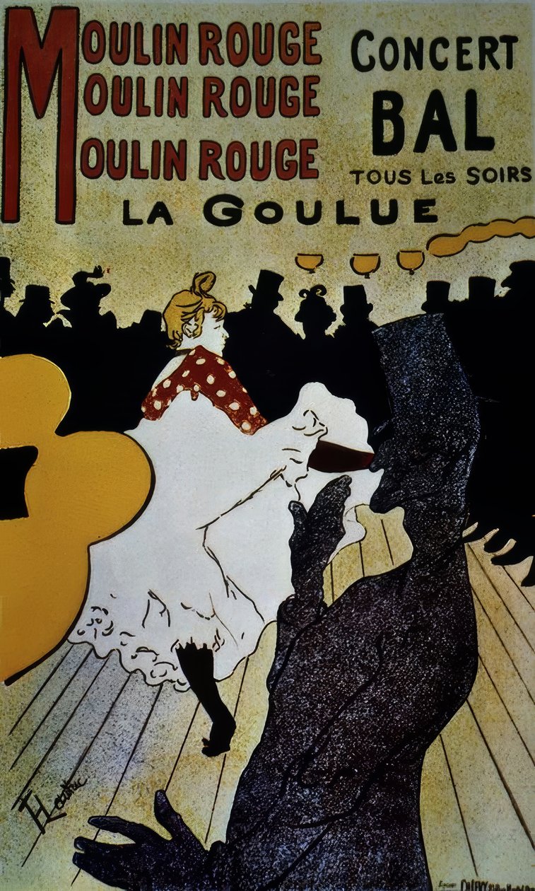 Moulin Rouge: La Goulue – 1891 de Henri de Toulouse Lautrec