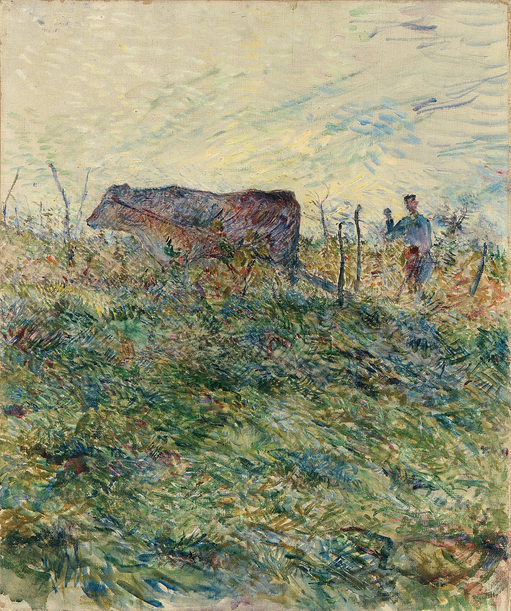 Arando en el viñedo, 1883 de Henri de Toulouse Lautrec