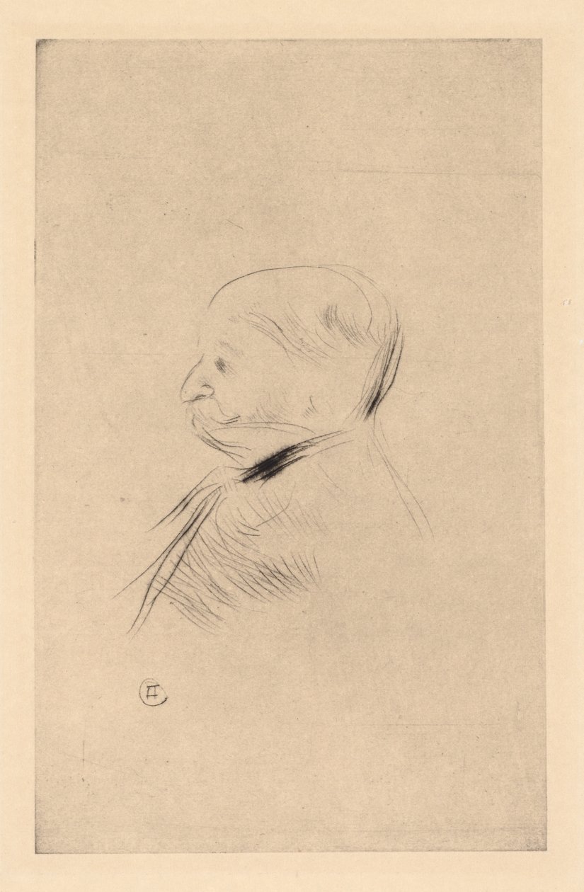 Retrato de un Hombre, 1898 impreso 1927 de Henri de Toulouse Lautrec