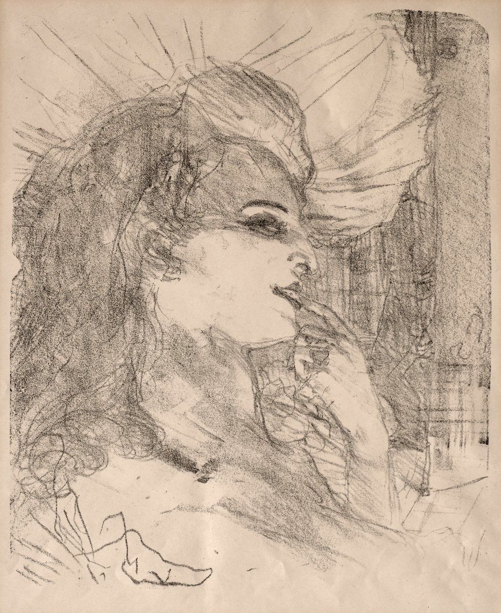 Retratos de Actores y Actrices: Trece Litografías: Anna Held, 1898 de Henri de Toulouse Lautrec