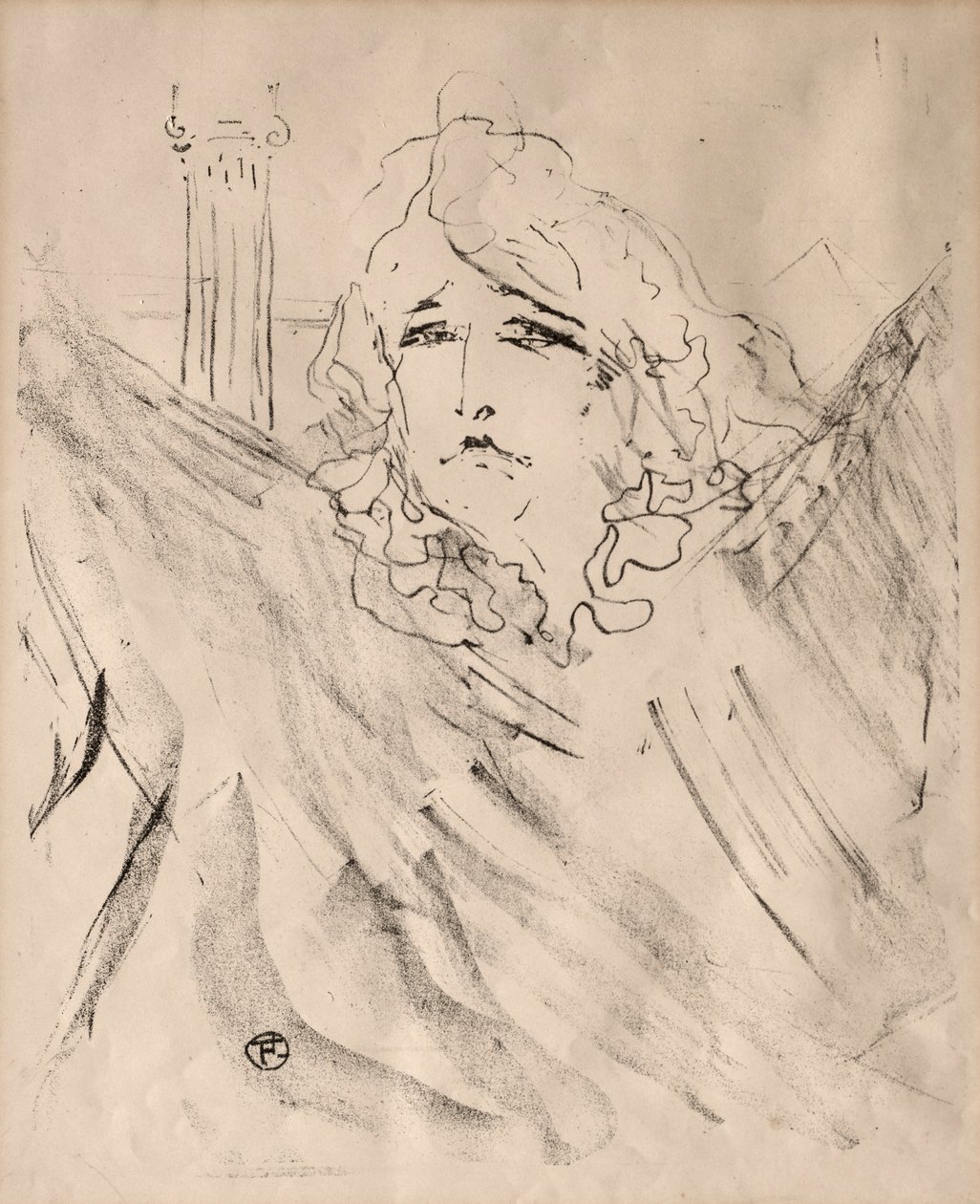 Retratos de actores y actrices: Trece litografías: Sarah Bernhardt, 1898 de Henri de Toulouse Lautrec