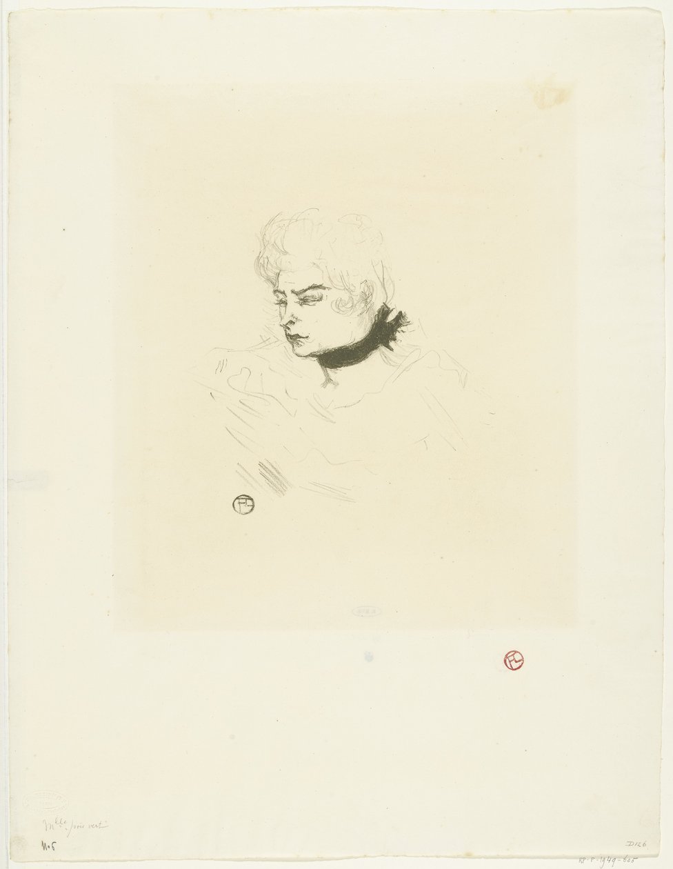 Retrato de Mademoiselle Pois Vert
Mademoiselle Pois Vert de Henri de Toulouse Lautrec