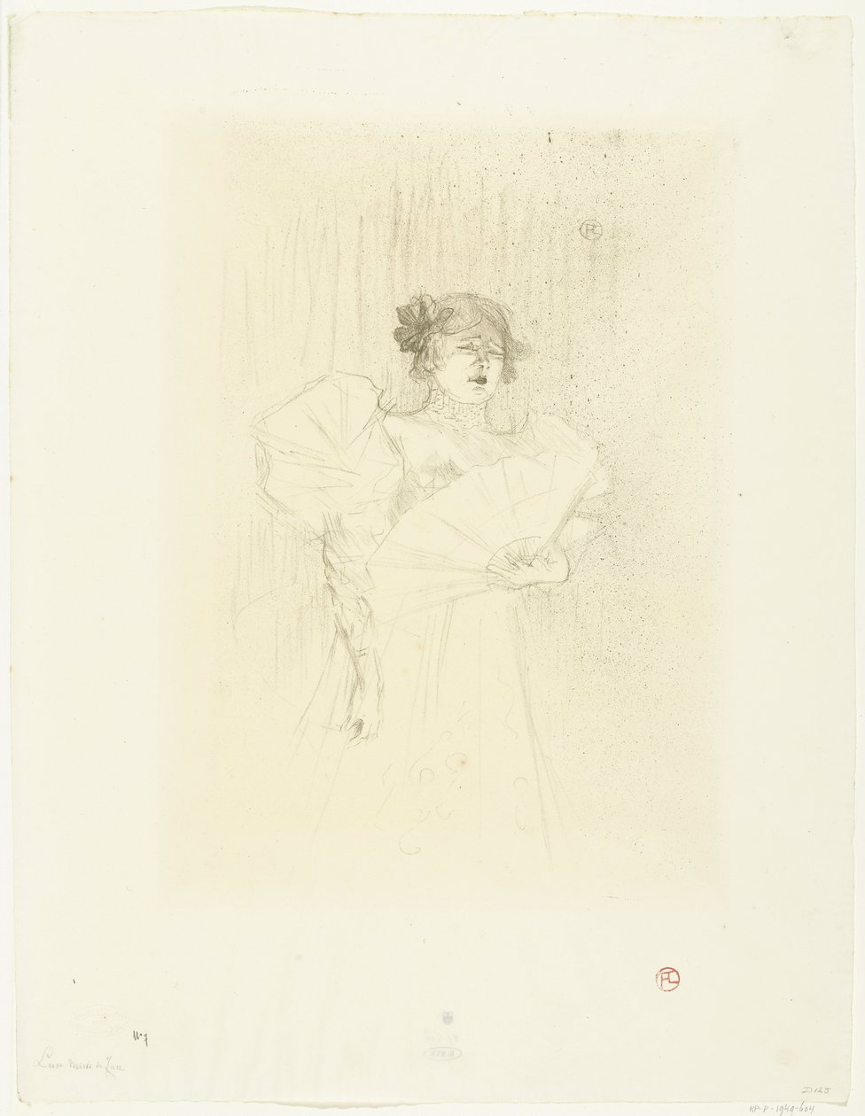 Retrato de la actriz Luce Myrès con abanico
Luce Myrès de face de Henri de Toulouse Lautrec