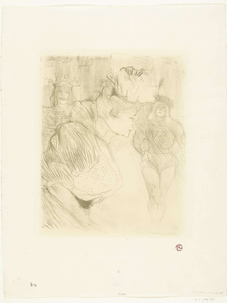Retrato de la actriz Marcelle Lender saludando al público
Prestamista saluant de Henri de Toulouse Lautrec