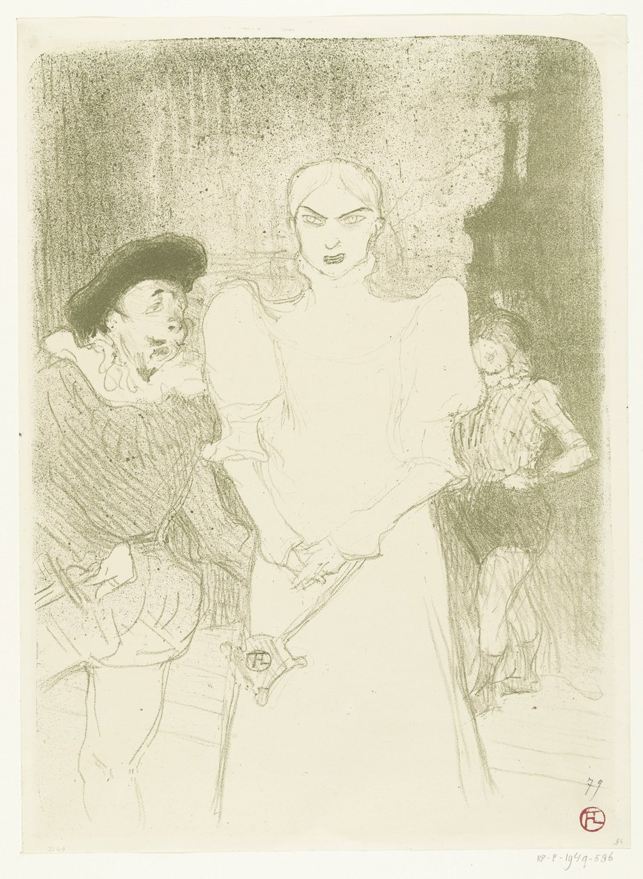 Retrato de la actriz Rose Caron en su papel de Margarita en Fausto en la Ópera de París
En la Ópera Madame Caron en Fausto de Henri de Toulouse Lautrec