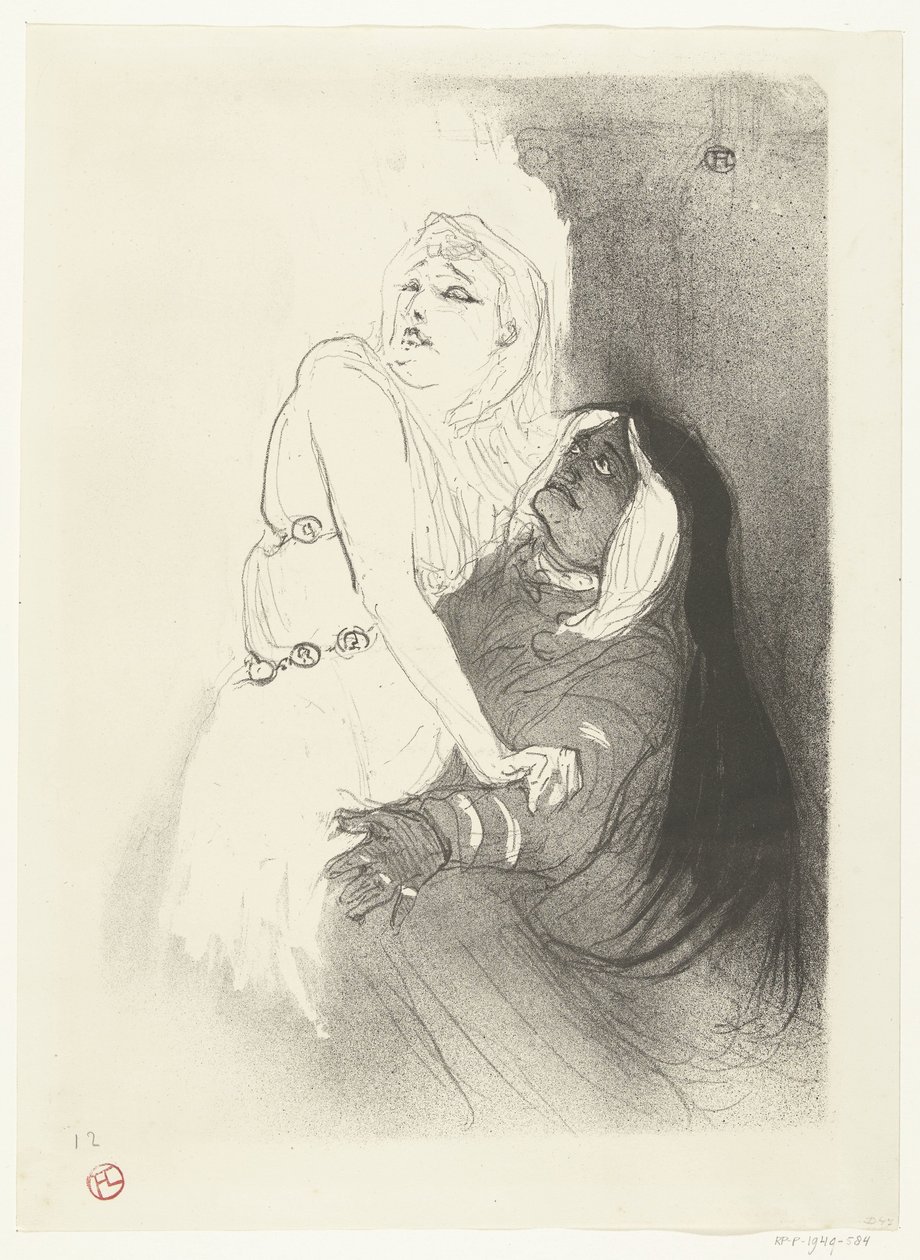 Retrato de la actriz Sarah Bernhardt en la obra Phèdre (Fedra)
A la Renacimiento. Sarah Bernhardt en Phèdre de Henri de Toulouse Lautrec