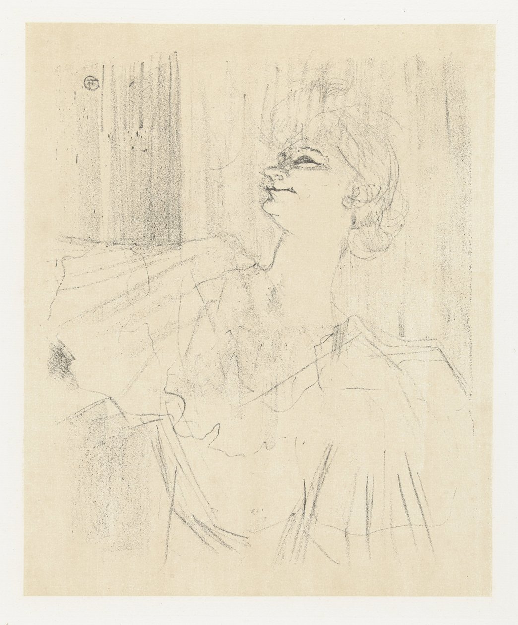 Portret de la actriz Yvette Guilbert en A Ménilmontant de Bruant Yvette Guilbert A Menilmontant de Bruant Yvette Guilbert: serie en inglés (título de la serie) de Henri de Toulouse Lautrec