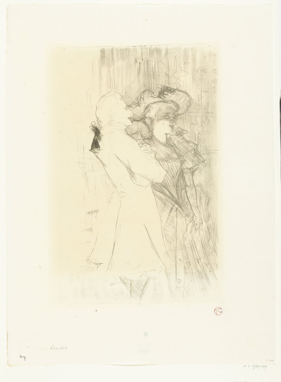 Retrato de la cantante Marcelle Lender y del cantante Numa Auguez en la opereta La Chanson de Fortunio
Lender et Aguez de Henri de Toulouse Lautrec