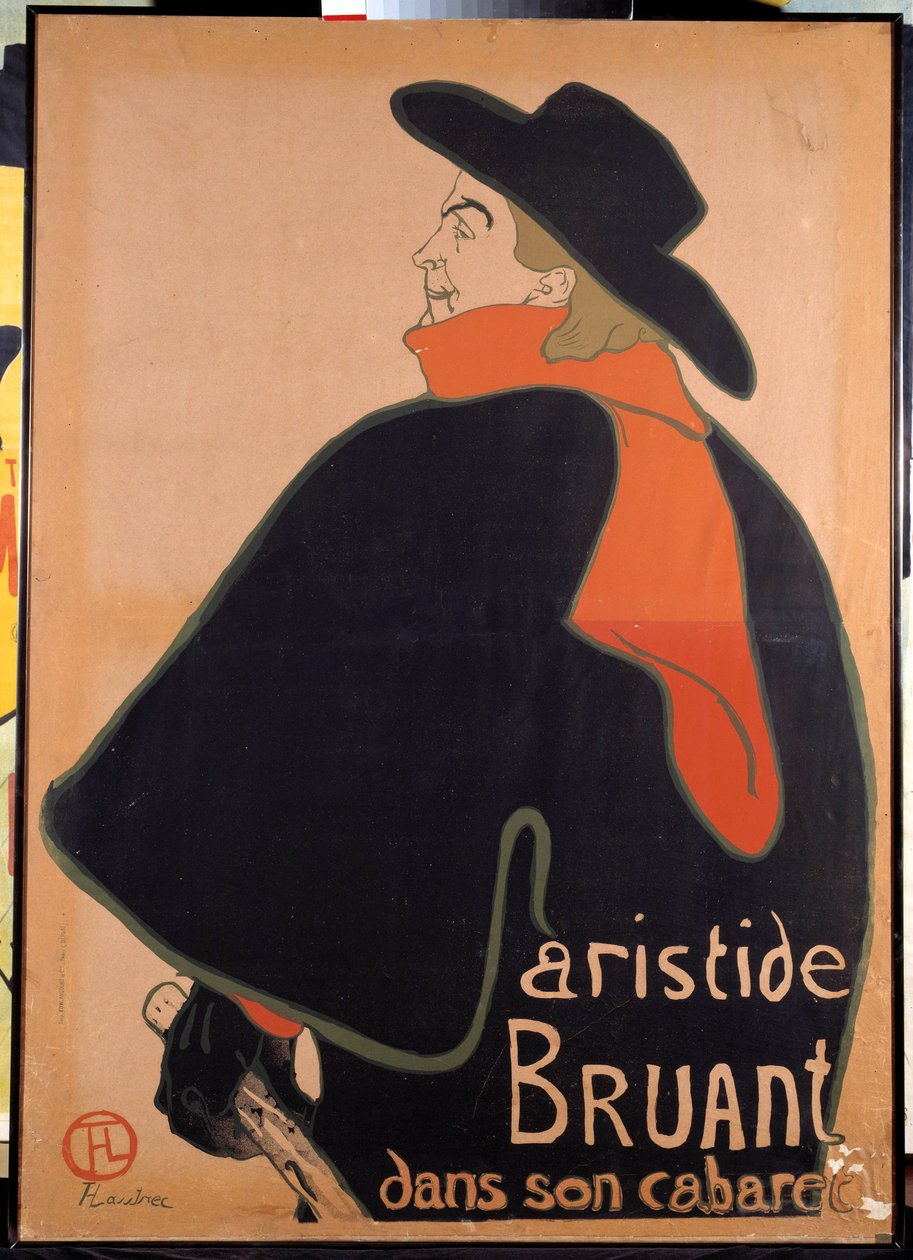 Cartel que representa a Aristide Bruant en su cabaret de Henri de Toulouse Lautrec