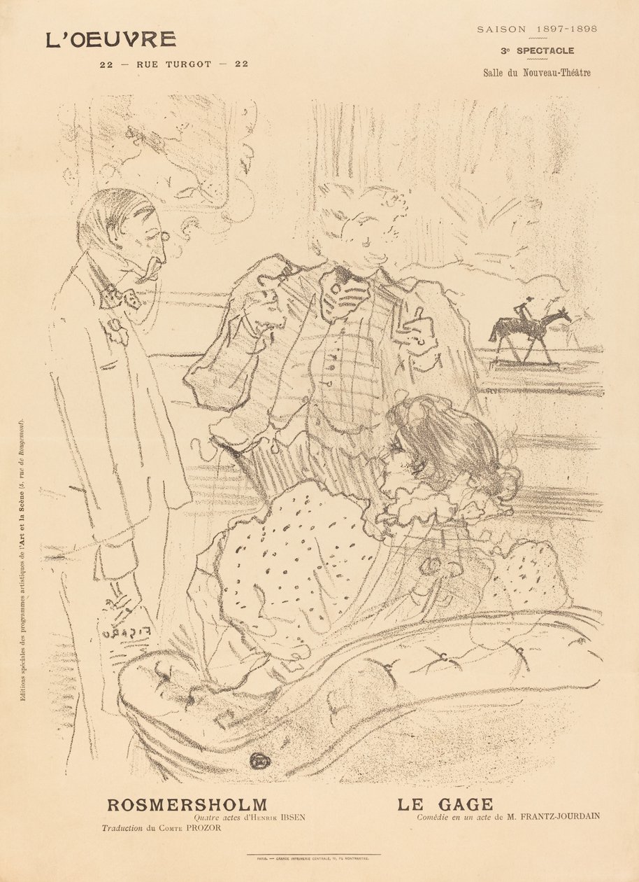 Rosmersholm; Le Gage de Henri de Toulouse Lautrec