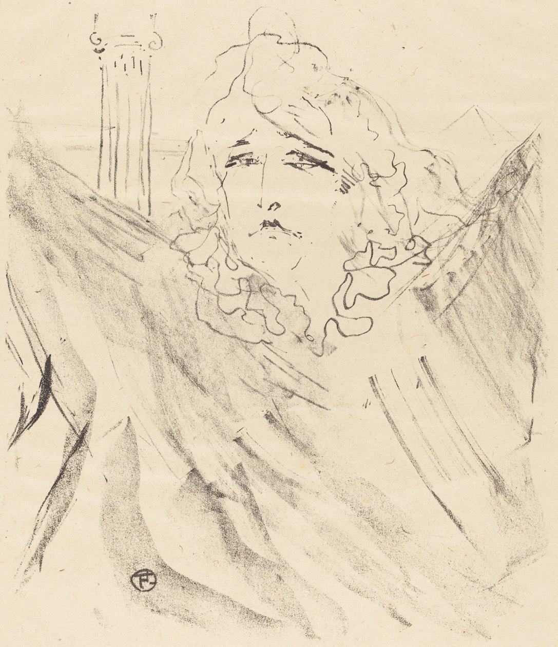 Sarah Bernhardt en "Cleopatra" de Henri de Toulouse Lautrec