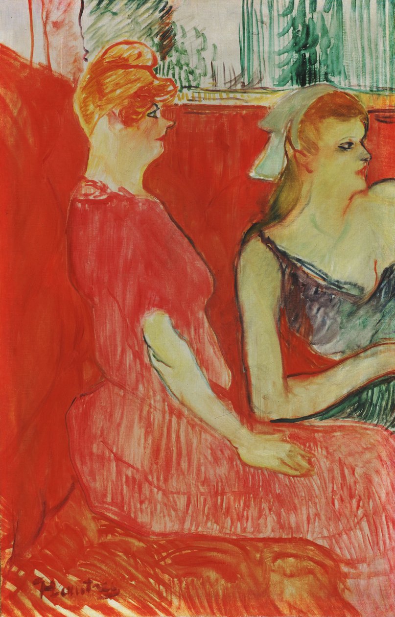 Estudio para En el salón de la rue des Moulins de Henri de Toulouse Lautrec