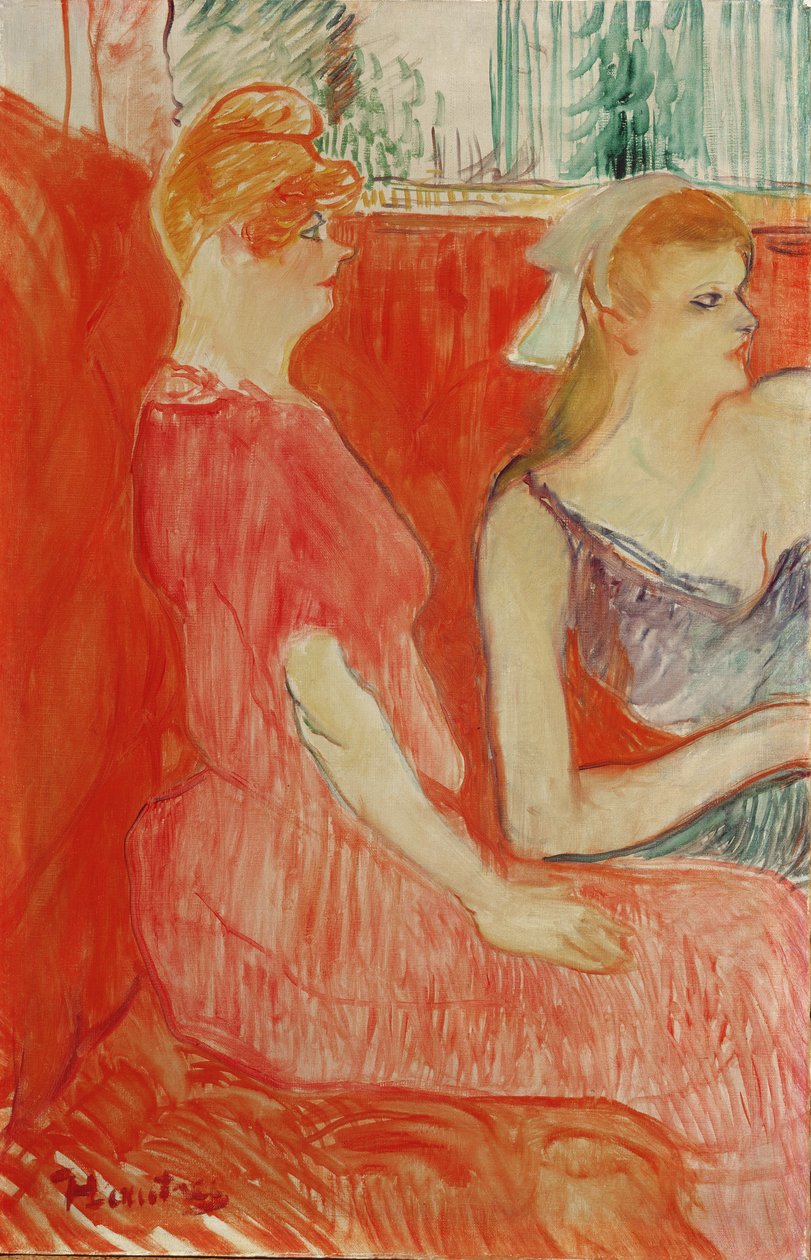 Estudio para En el salón de la Rue des Moulins, 1894 de Henri de Toulouse Lautrec