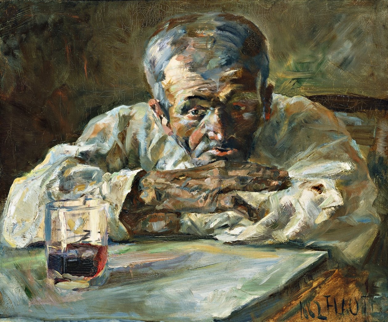 El alcohólico, Padre Mathias; En la tienda, Chateau du Bosc: El bebedor, El Padre Mathias de Henri de Toulouse Lautrec