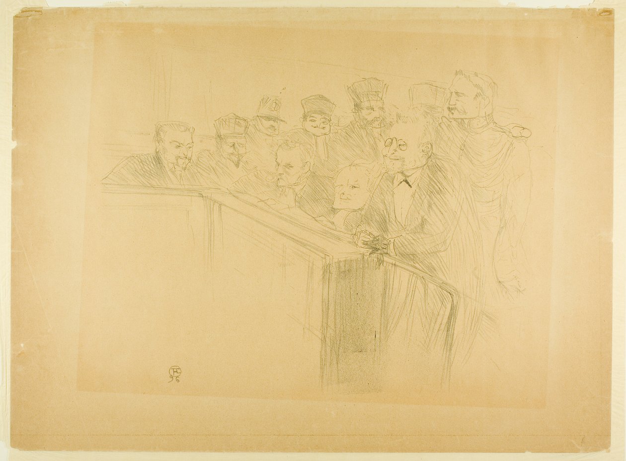 El juicio de Arton (primera placa) de Henri de Toulouse Lautrec