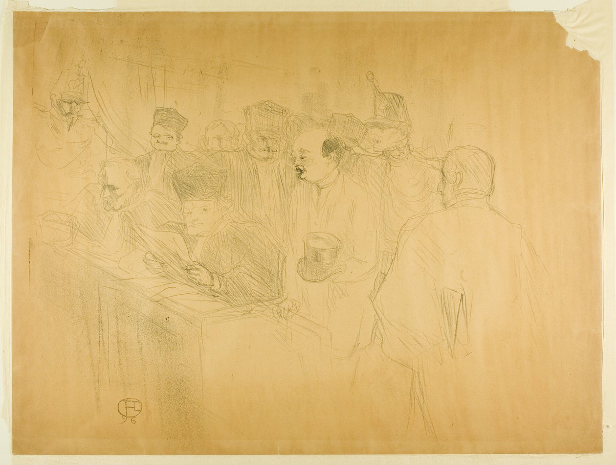 El juicio de Arton (tercera placa) de Henri de Toulouse Lautrec