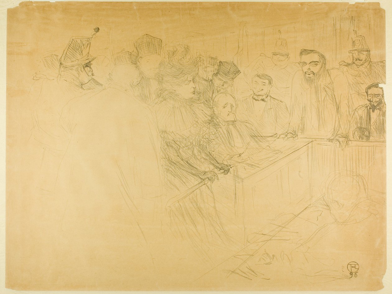 El juicio de Arton (tercera placa) de Henri de Toulouse Lautrec