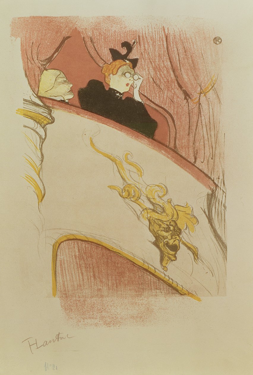 La caja de la grotesca dorada, 1893 de Henri de Toulouse Lautrec