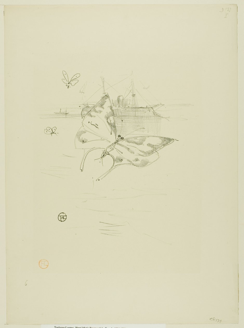 Las mariposas, de Melodías de Désiré Dihau de Henri de Toulouse Lautrec