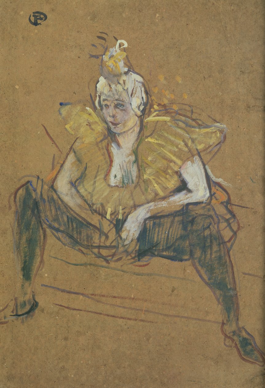 La payasa Cha-U-Kao sentada, 1895 de Henri de Toulouse Lautrec