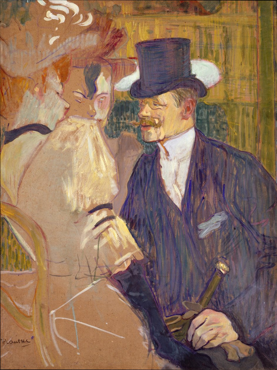 El Inglés en el Moulin Rouge, 1892 de Henri de Toulouse Lautrec