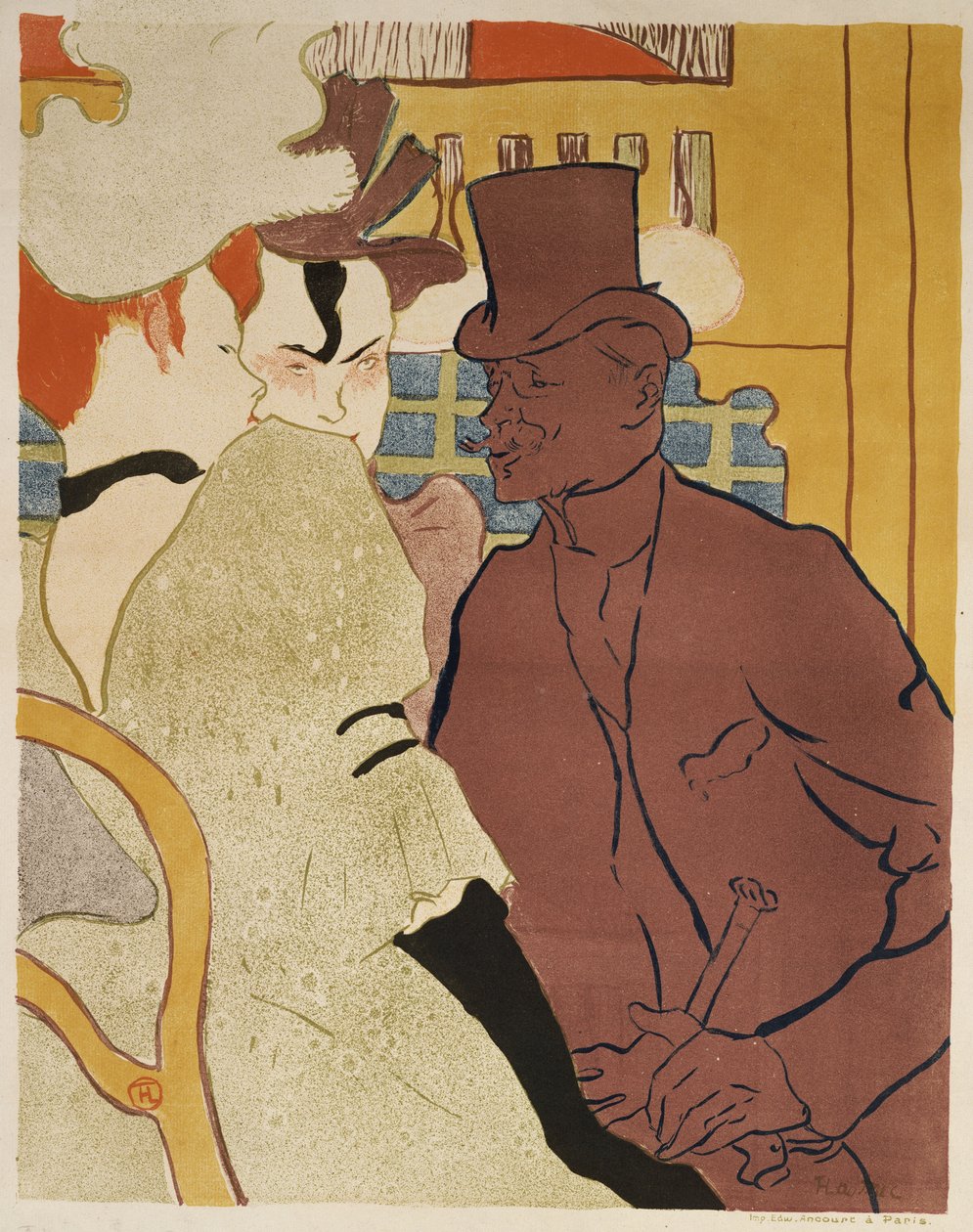El Inglés en el Moulin Rouge, 1892 de Henri de Toulouse Lautrec