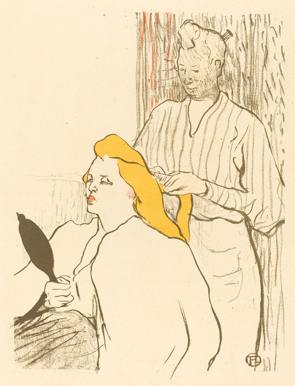 El peluquero - Programa para el Théâtre Libre de Henri de Toulouse Lautrec