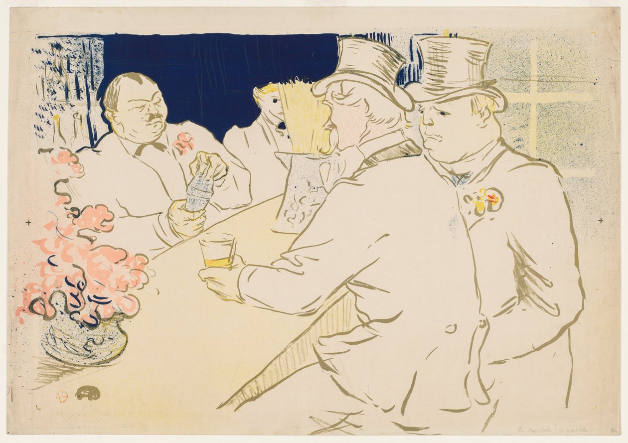 El bar irlandés y americano, Rue Royale de Henri de Toulouse Lautrec
