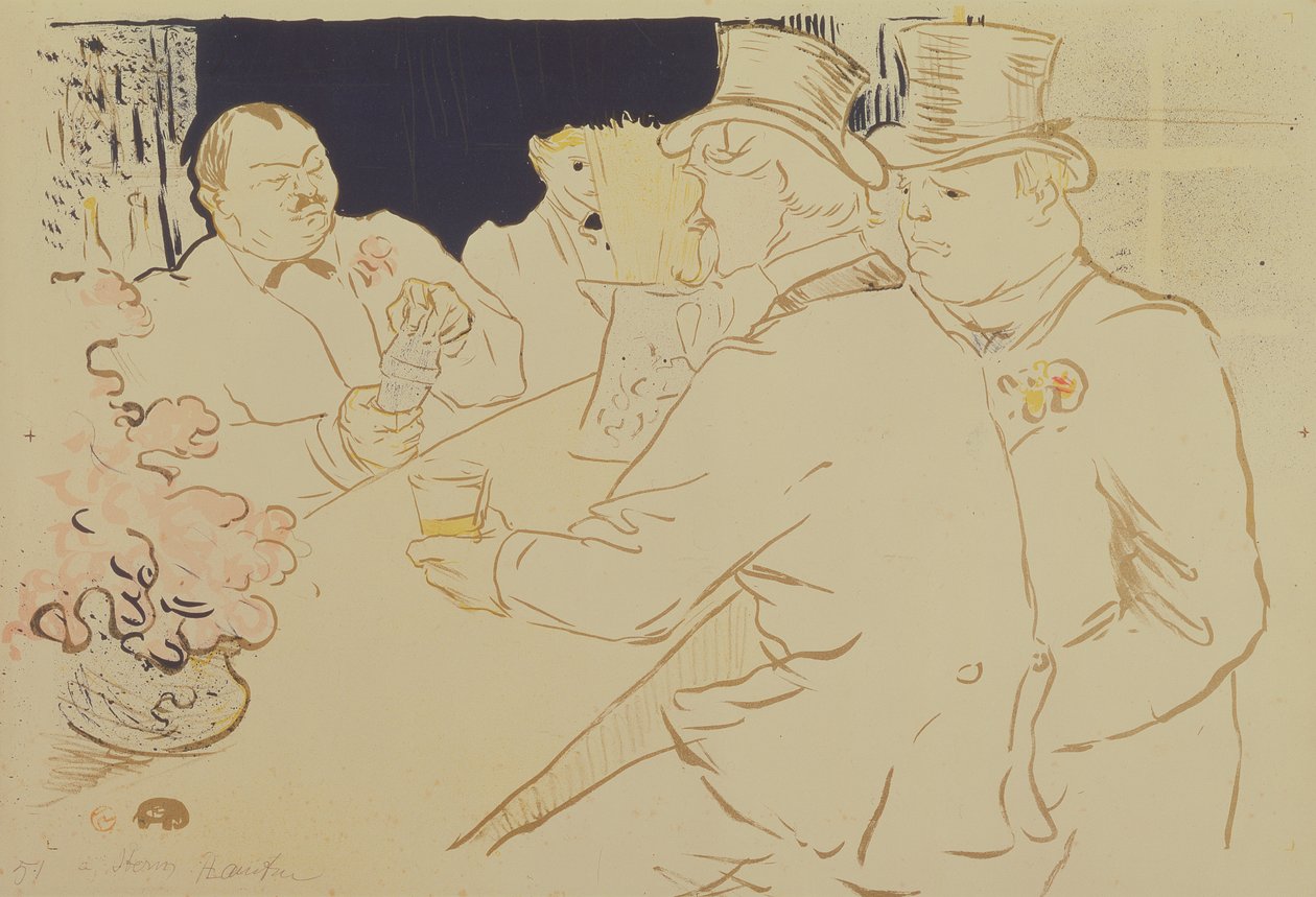 El bar irlandés y americano, rue Royale, para The Chap Book, 1895 de Henri de Toulouse Lautrec